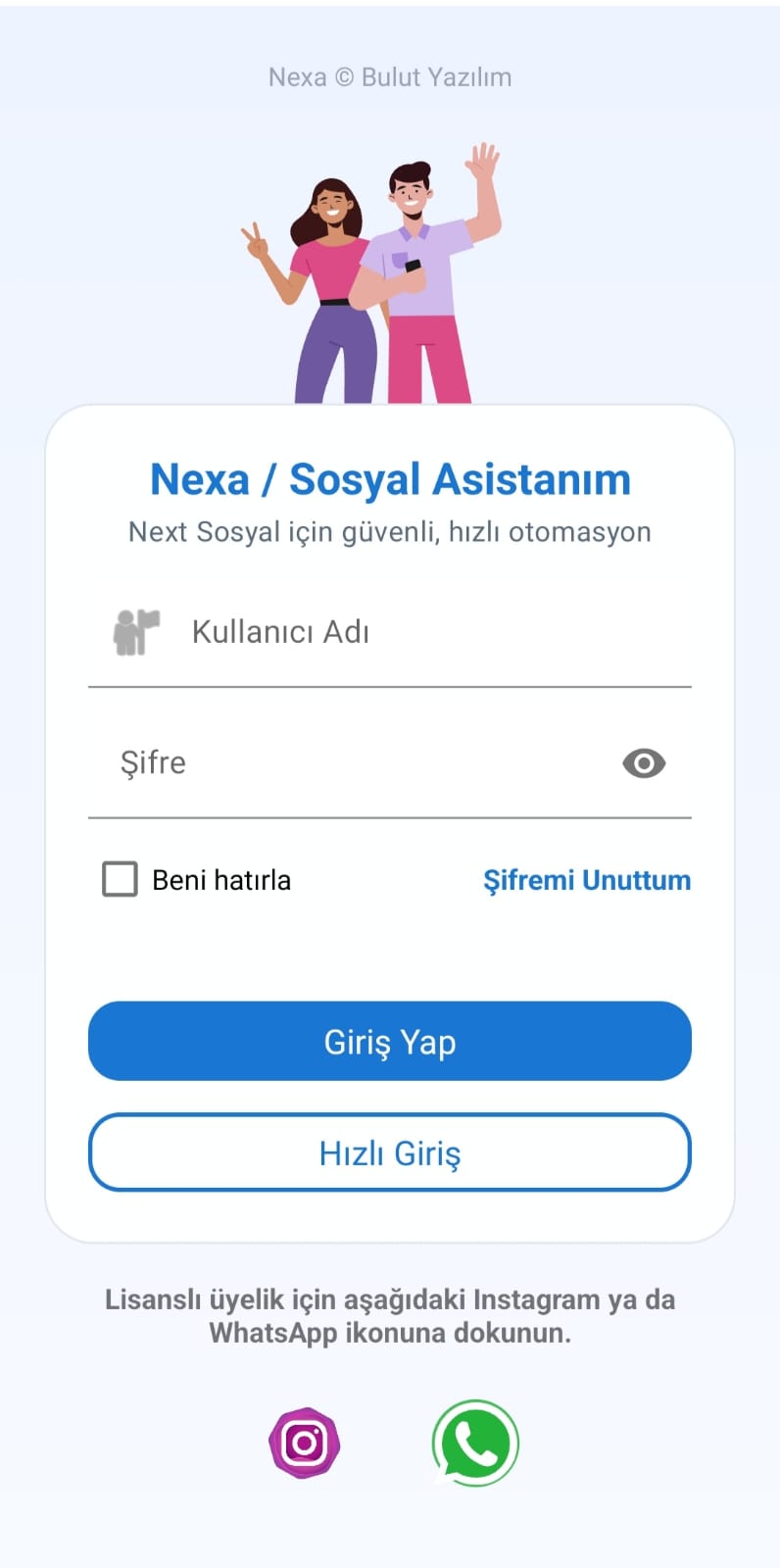 NextTakip — uygulama ekranı